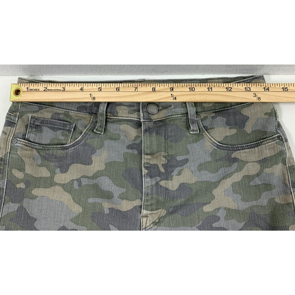 Hudson Camo Jeans Womens 28 Barbara Super Skinny Raw Hem Military Style - Picture 6 of 10